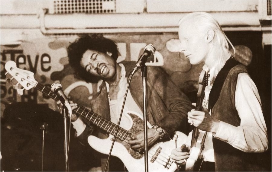 Jimi Hendrix and Johnny Winter at The Scene