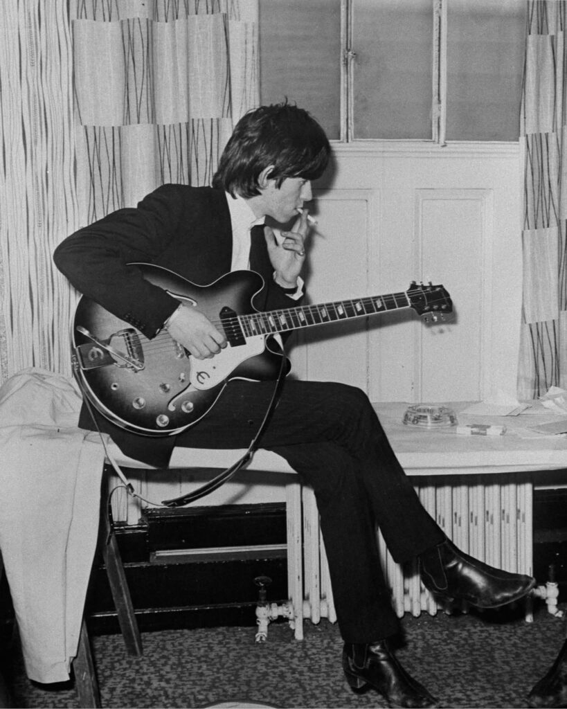 Keith Richards and Epiphone casino
