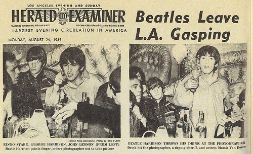 記事になったGeorgeの水かけ